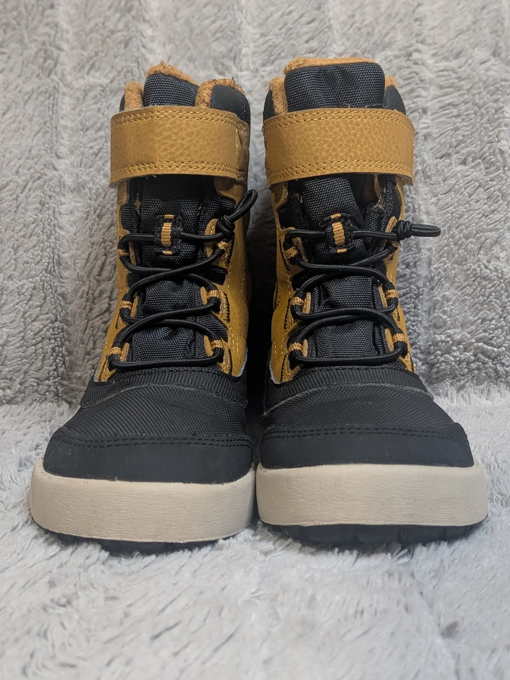 Merrell Kids' Black and Tan Insulated Snow Boots